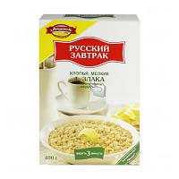 Хлопья «Русский завтрак»  4 злака с пшеничными отрубями 400 гр