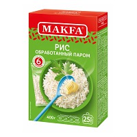 Рис длиннозерный пропаренный «Макфа» 400 гр